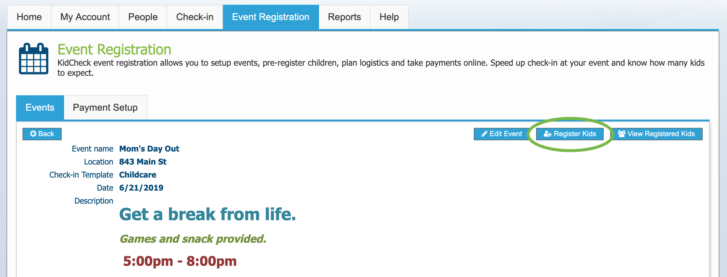 Register kids on behalf of guardians.