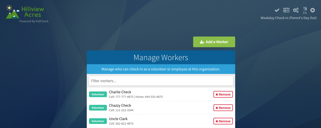 Add workers (or view existing ones) from the Admin Console on a computer.