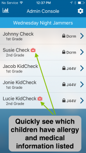 KidCheck Secure Children's Check-In Admin Console App Red Medical Bag Icon