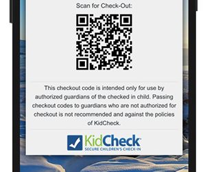 KidCheck Secure Children's Check Out New Check Out Receipt Texts