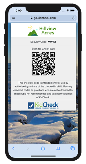 New Check Out Receipt Texts - KidCheck