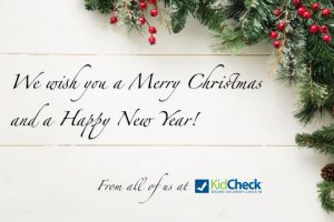 KidCheck Secure Children's Check-In Wishes You A Merry Christmas and Happy New Year