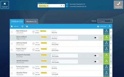 KidCheck Secure Children's Check-In Introduces Roster Check-In Roster Check-In