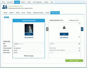 Merge duplicate users using the Person Merge Tool