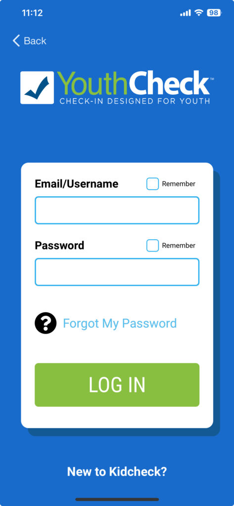 YouthCheck - Youth Account Creation - KidCheck